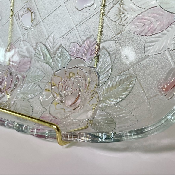 Vintage Floral Glass Plate - Picture 5 of 7